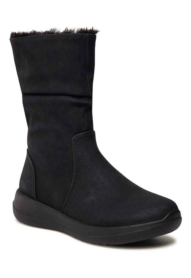 Botine dama - piele ecologica - negru -