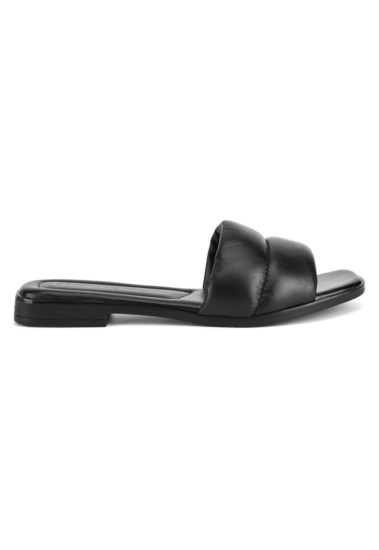 Papuci eleganti dama - piele naturala - negru lucios