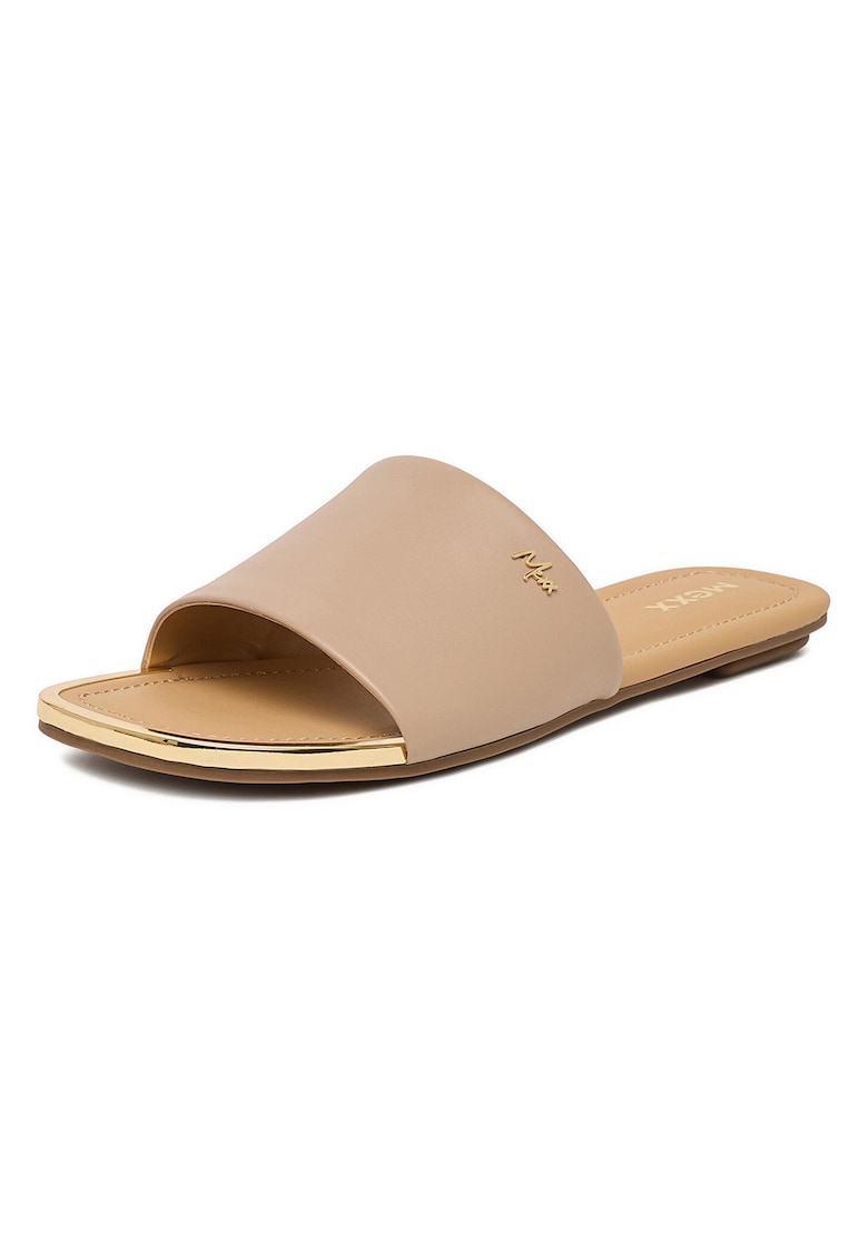Slapi dama - piele naturala - bej -
