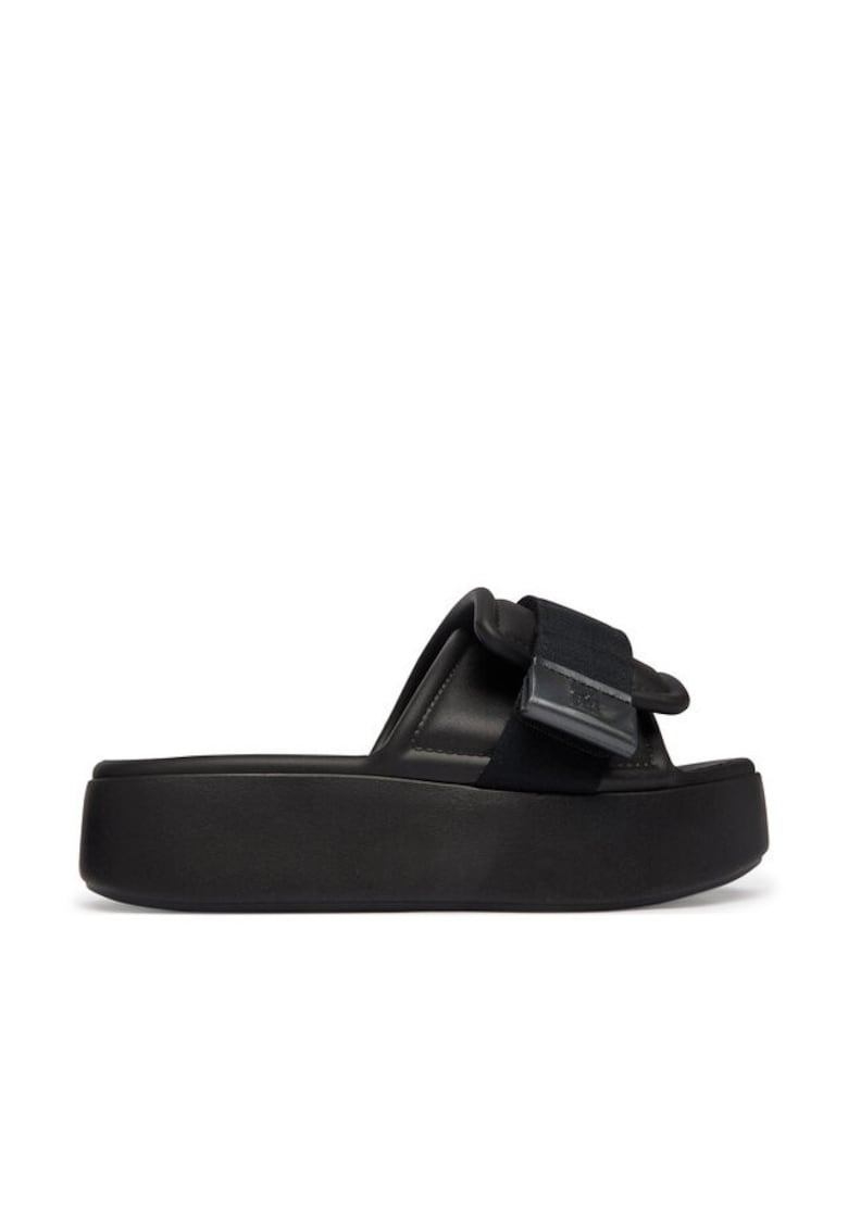 Papuci dama - flatform - negru