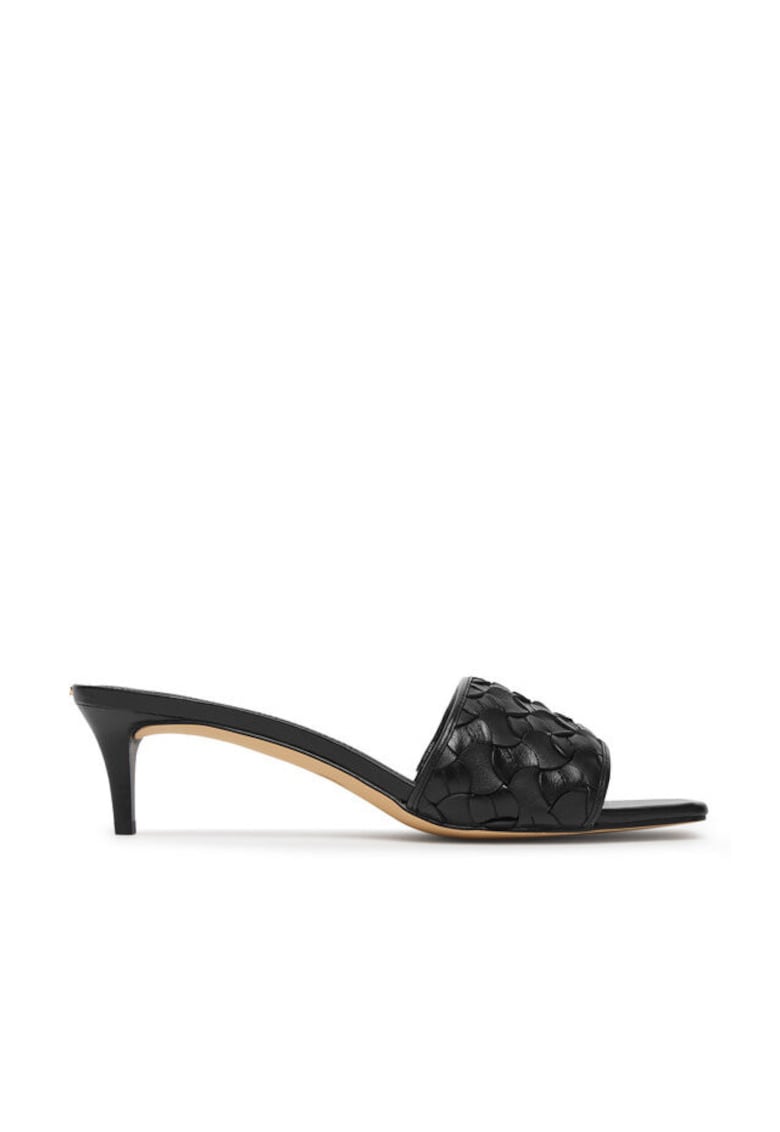 Papuci dama - piele naturala - stiletto - negru