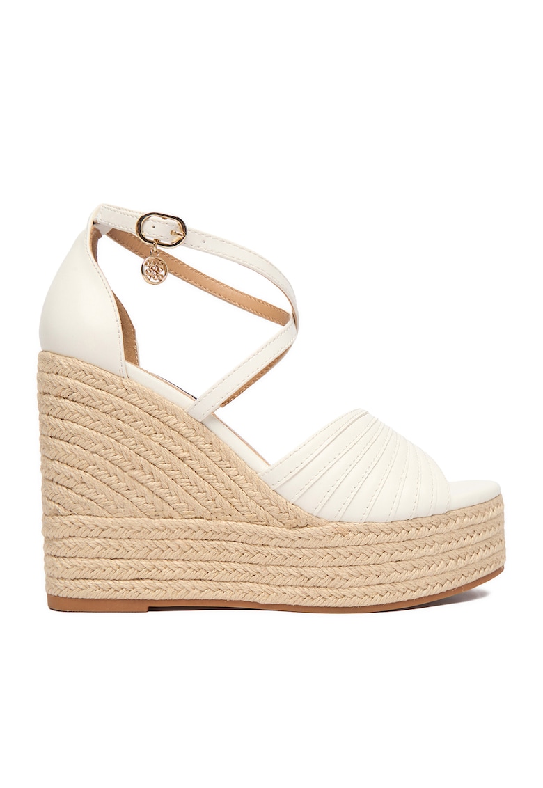 Sandale dama - alb - textil