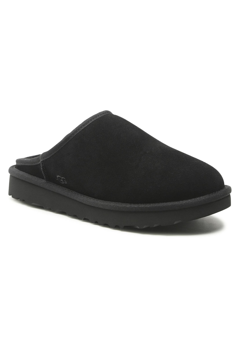 Papuci barbati - piele naturala - negru - talpa Treadlite -