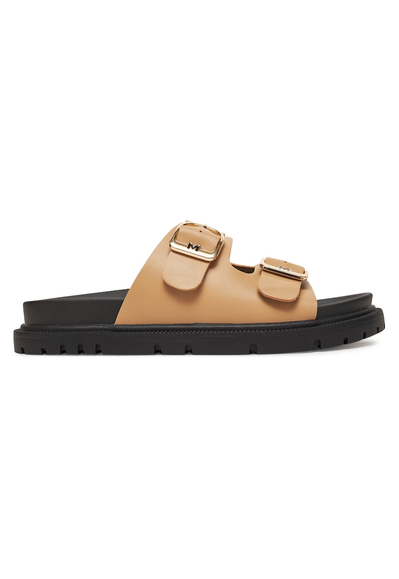 Papuci dama - piele naturala - bej - design atemporal - confort exceptional