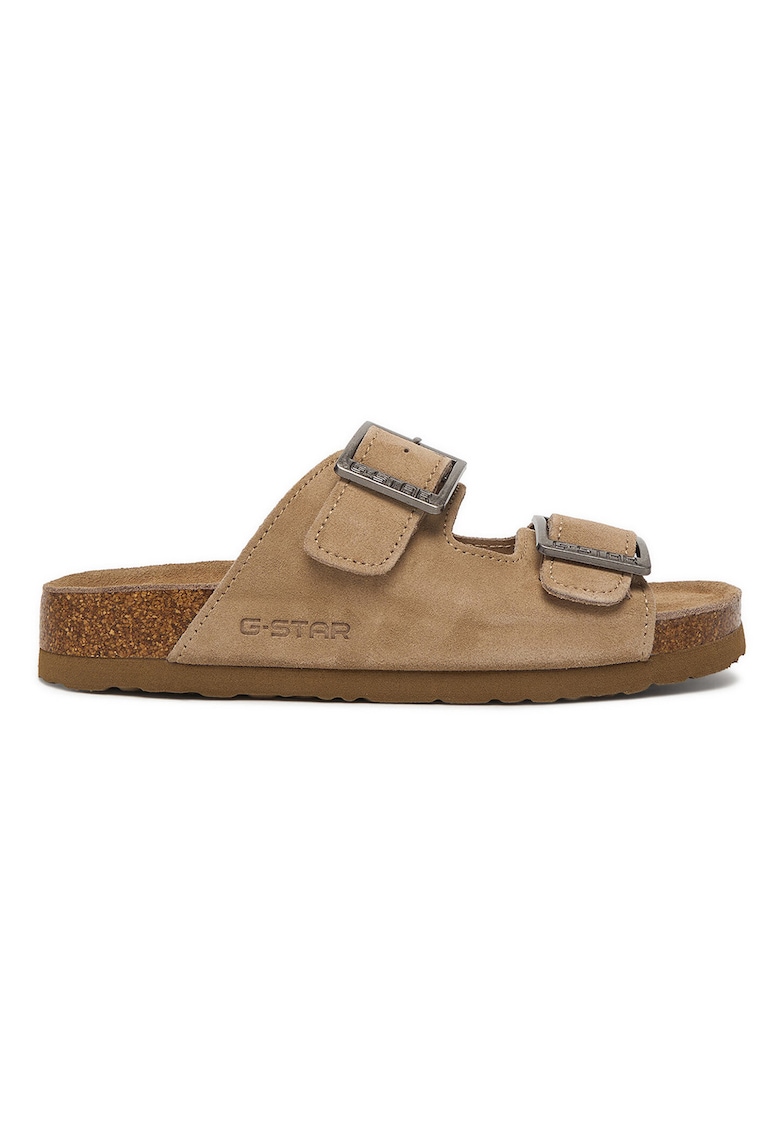 Papuci dama - piele naturala - bej