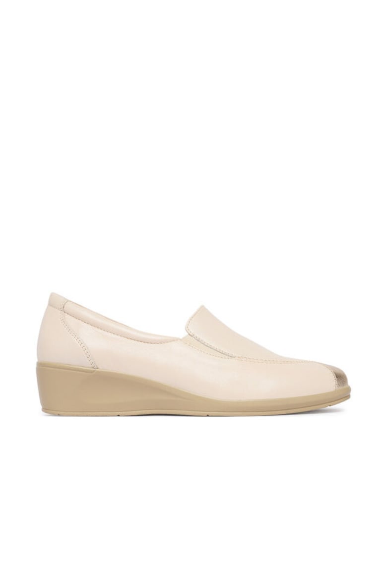 Mocasini dama - piele naturala - bej