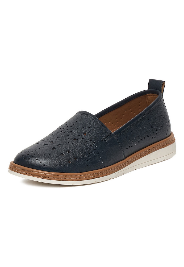 Pantofi dama - piele naturala - bleumarin