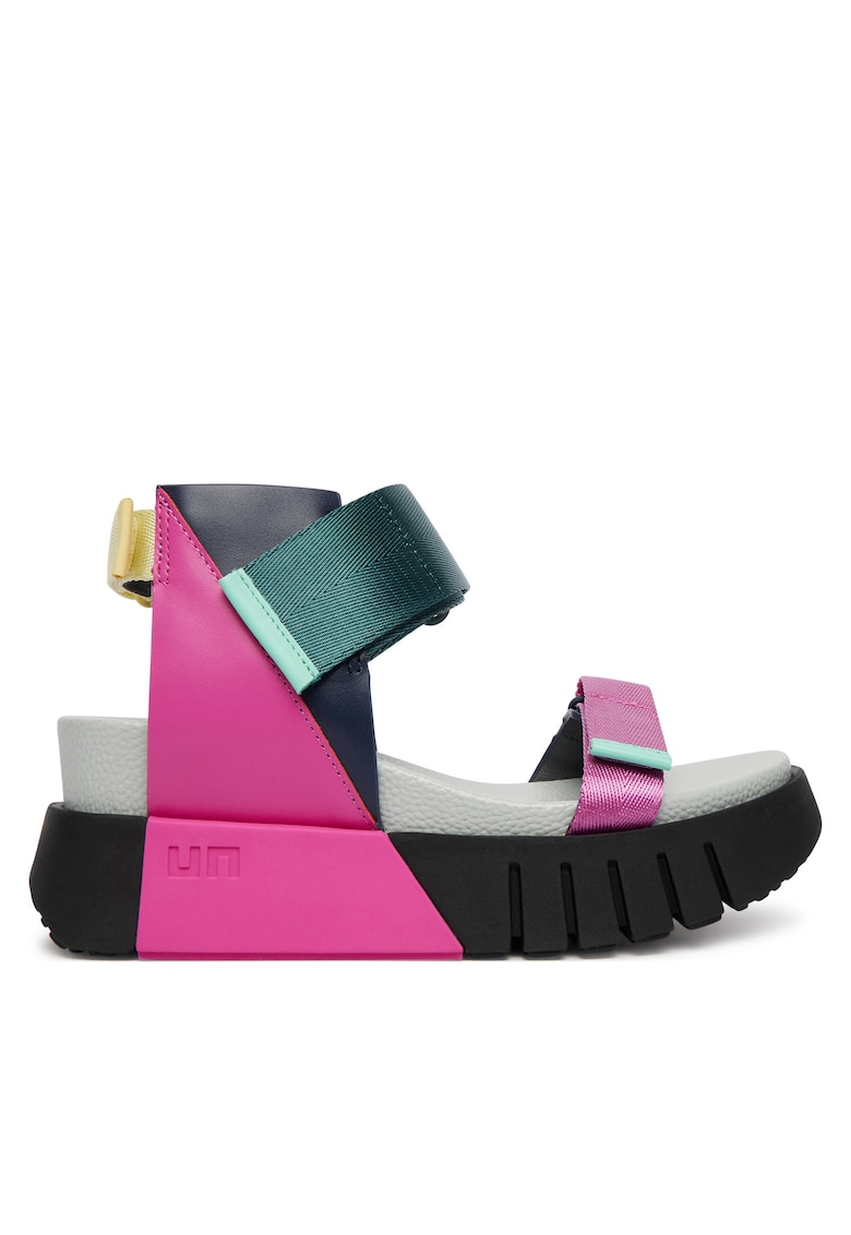 Sandale dama - multicolor - textil - sistem inchidere Velcro