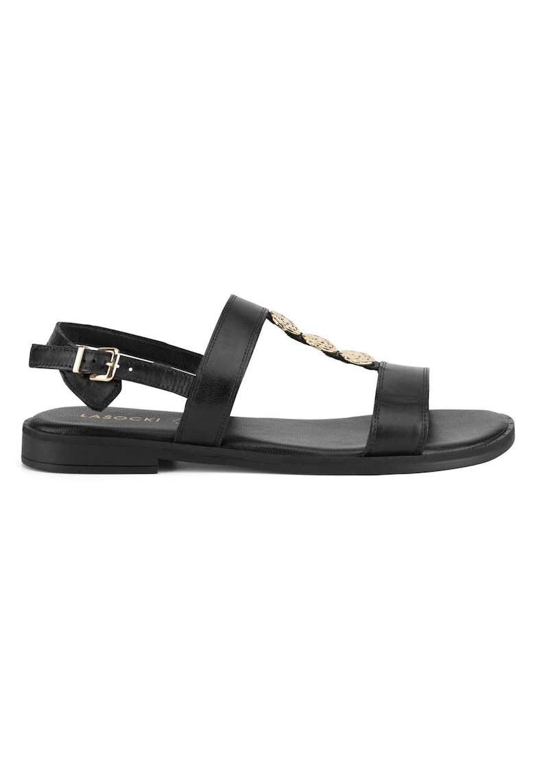 Sandale dama - piele naturala - negru -
