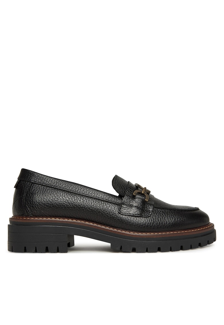 Mocasini dama - piele naturala - negru -