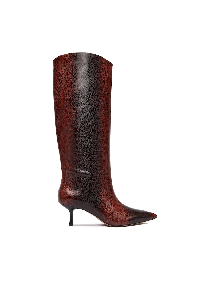 Cizme dama - piele ecologica - stiletto - maro