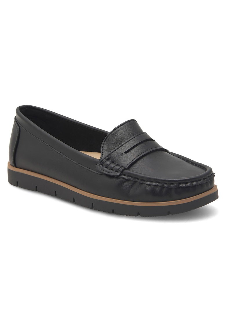 Mocasini dama - negru - material sintetic - design modern