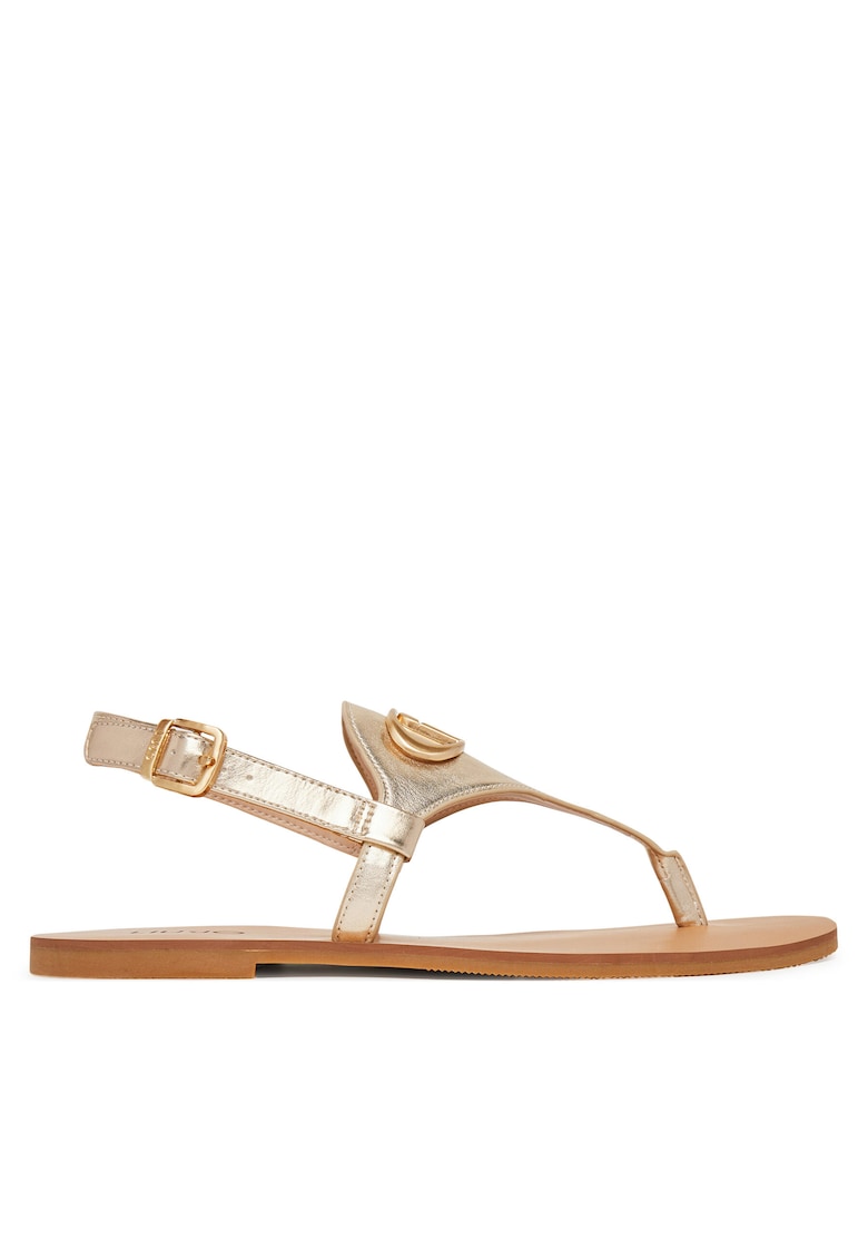 Sandale dama - piele naturala - auriu - 37 EU -