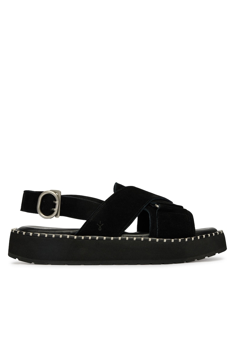Sandale dama - textil - negru
