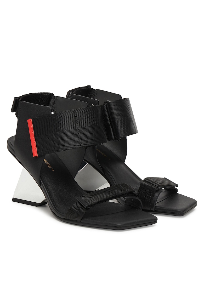 Sandale dama piele naturala - multicolor - inchidere Velcro