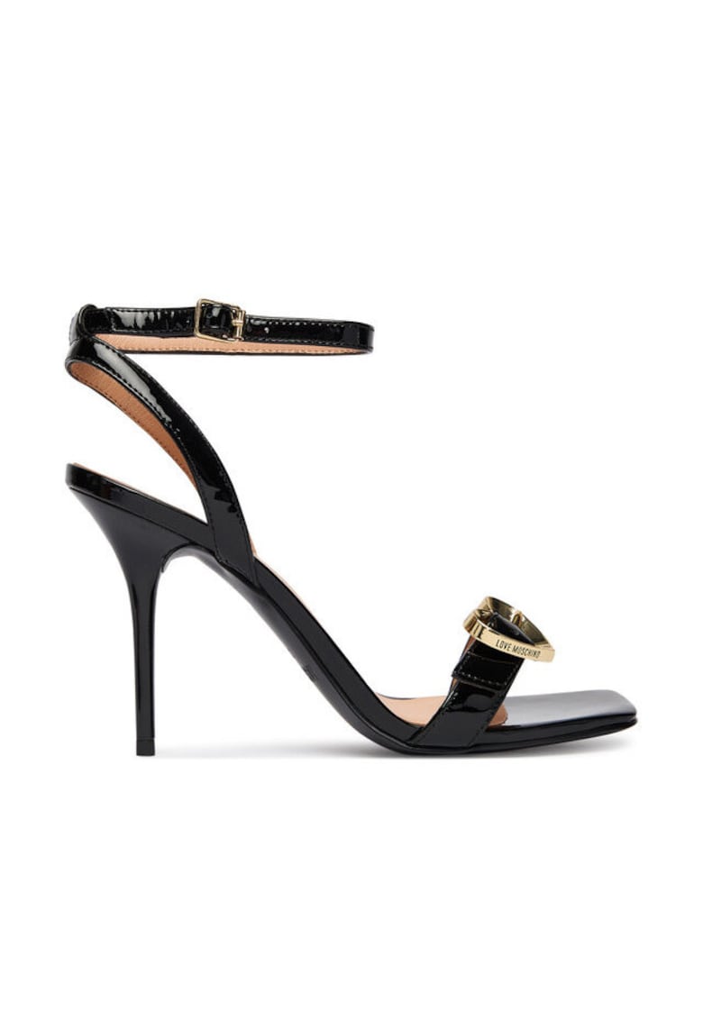 Sandale dama - piele naturala - toc stiletto - negru
