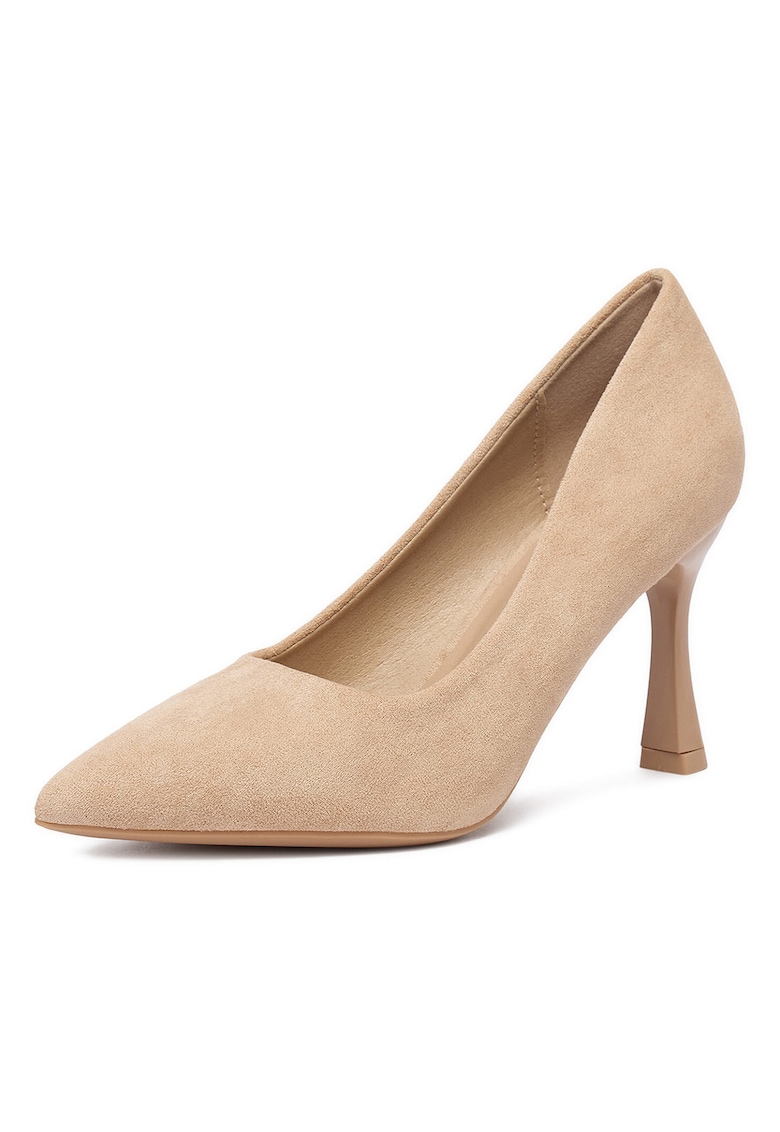 Pantofi stiletto bej dama - Bej