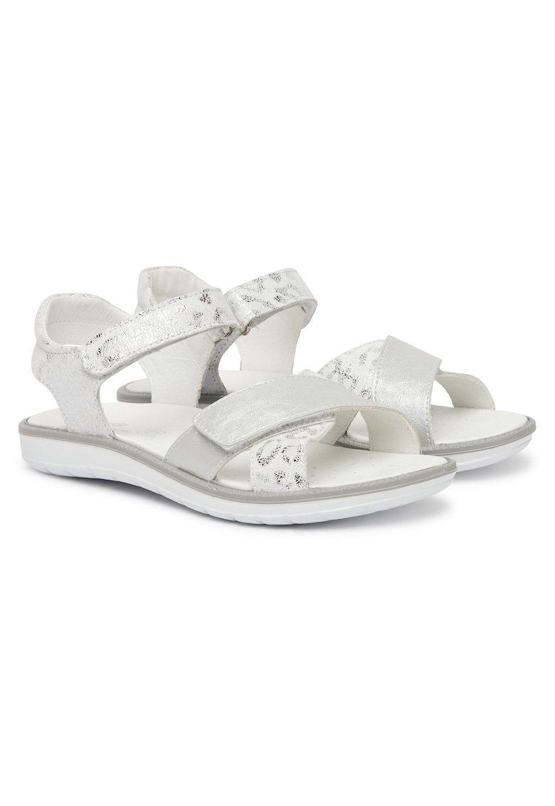 Sandale Fete - piele naturala - argintiu -