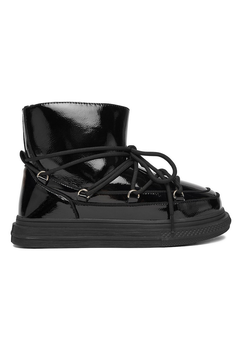 Cizme dama - cizme de zapada - material sintetic - negru -