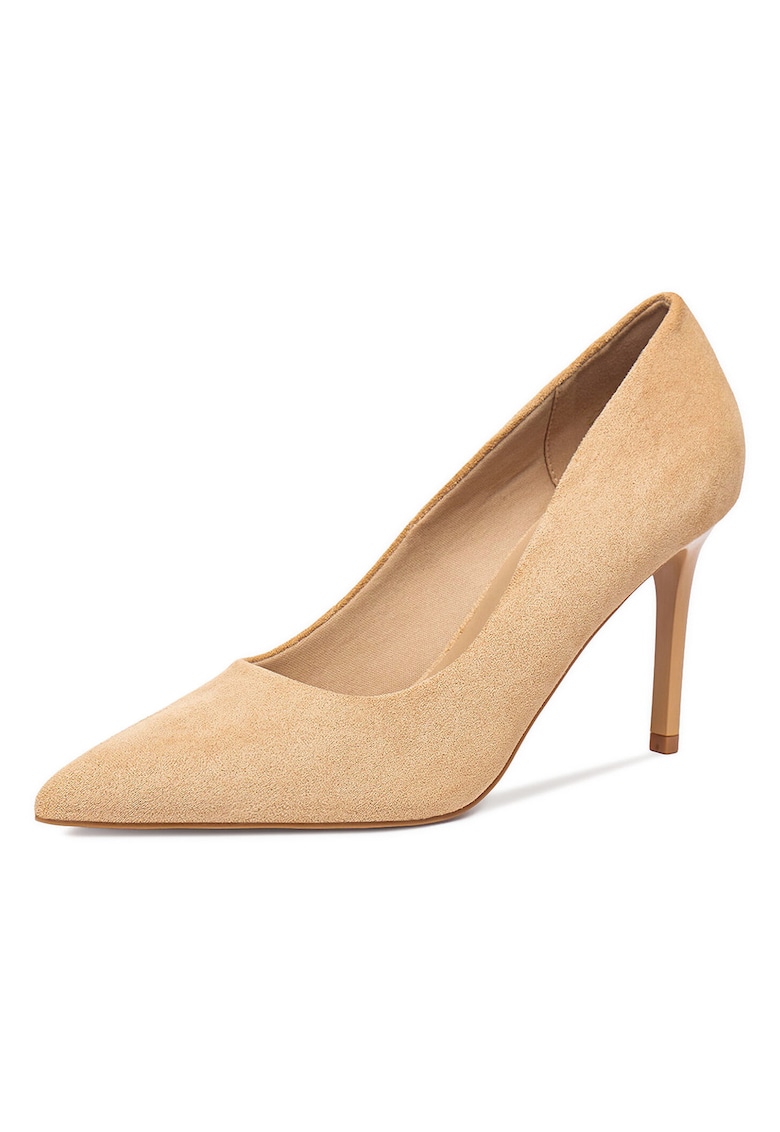 Pantofi dama - stiletto - elegant - bej - textil - Bej