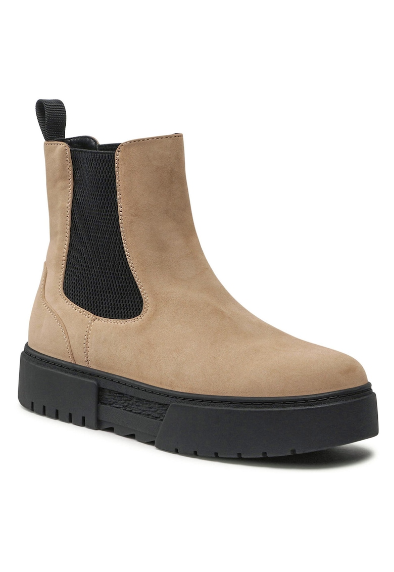 Botine dama - piele ecologica - bej - 37 EU -