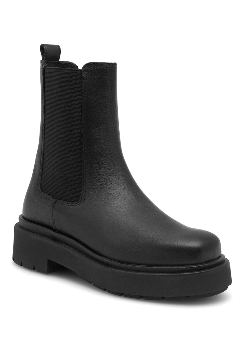 Botine dama - piele naturala - negru -