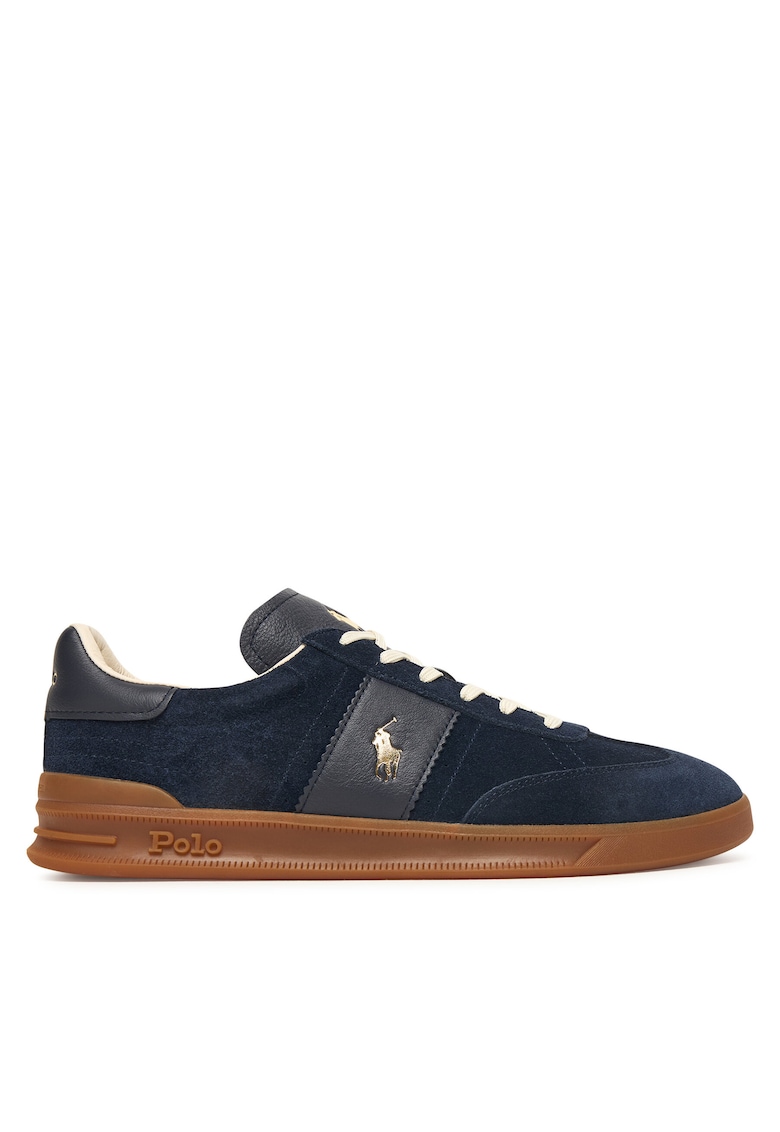 Tenisi barbati - piele naturala - albastru - stil casual