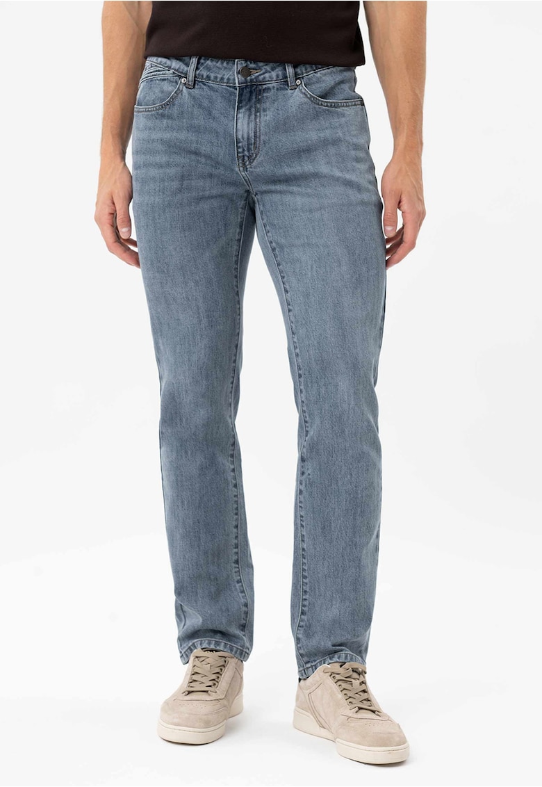 Blugi barnati regular fit - 5 buzunare - bumbac - talie medie - D-Jerry 62 - albastru - Albastru