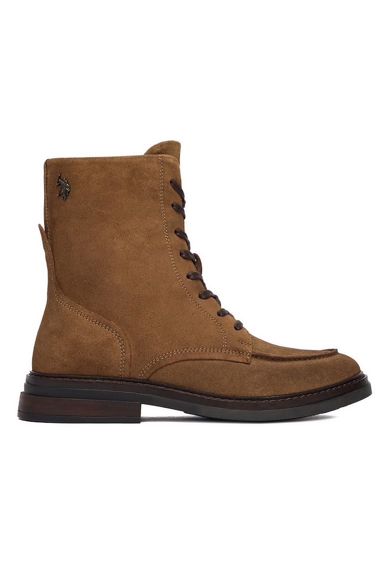 Ghete dama - piele naturala - maro -