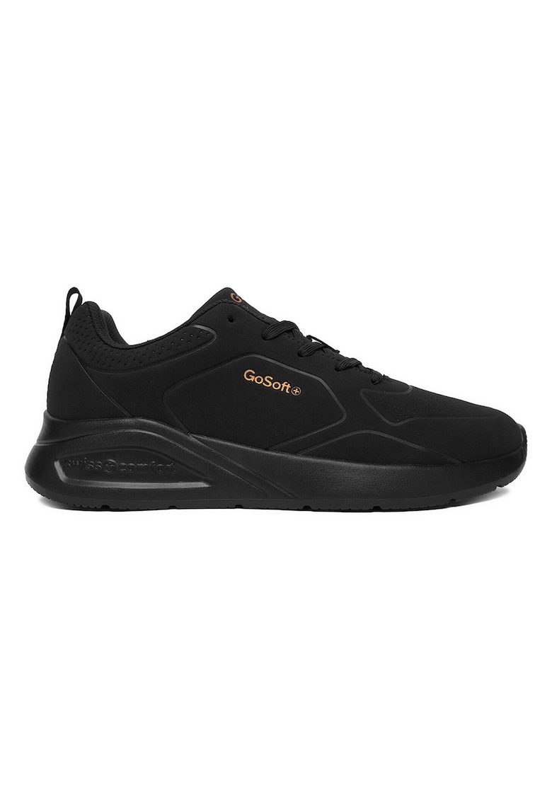 Pantofi sport dama - negru - material sintetic - talpa groasa -