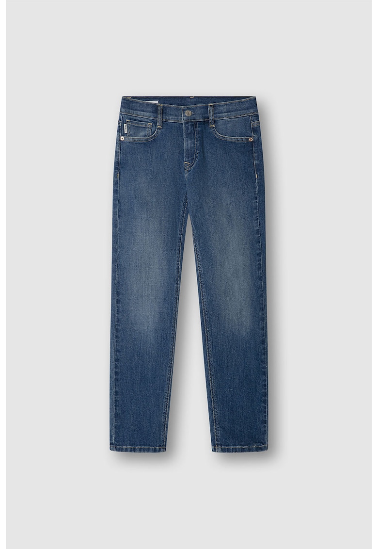 Blugi conici Asher - Albastru inchis