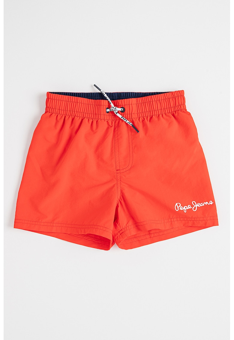 Pantaloni scurti de baie cu talie ajustabila - Coral