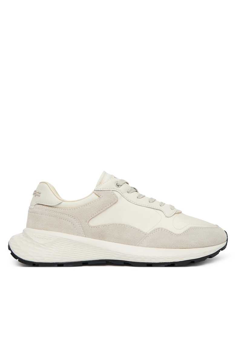 Pantofi sport dama - bej - piele intoarsa si material textil