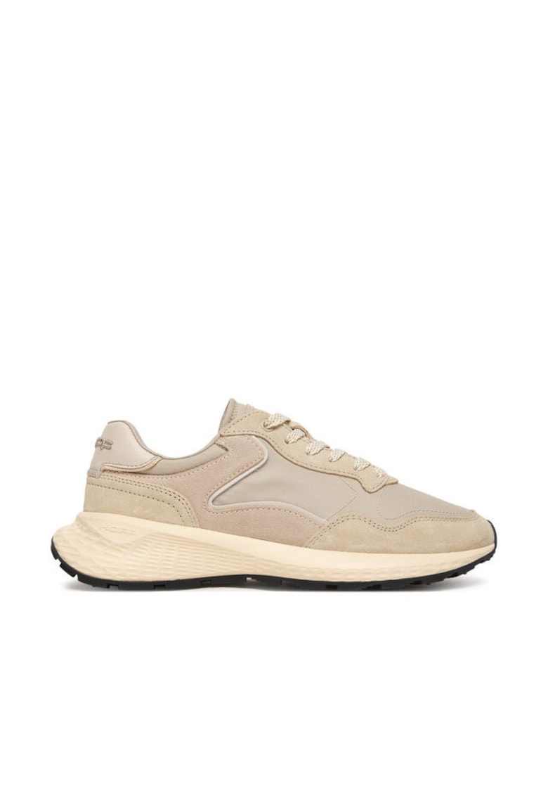 Pantofi pentru dama - Textil/Piele intoarsa - Bej -