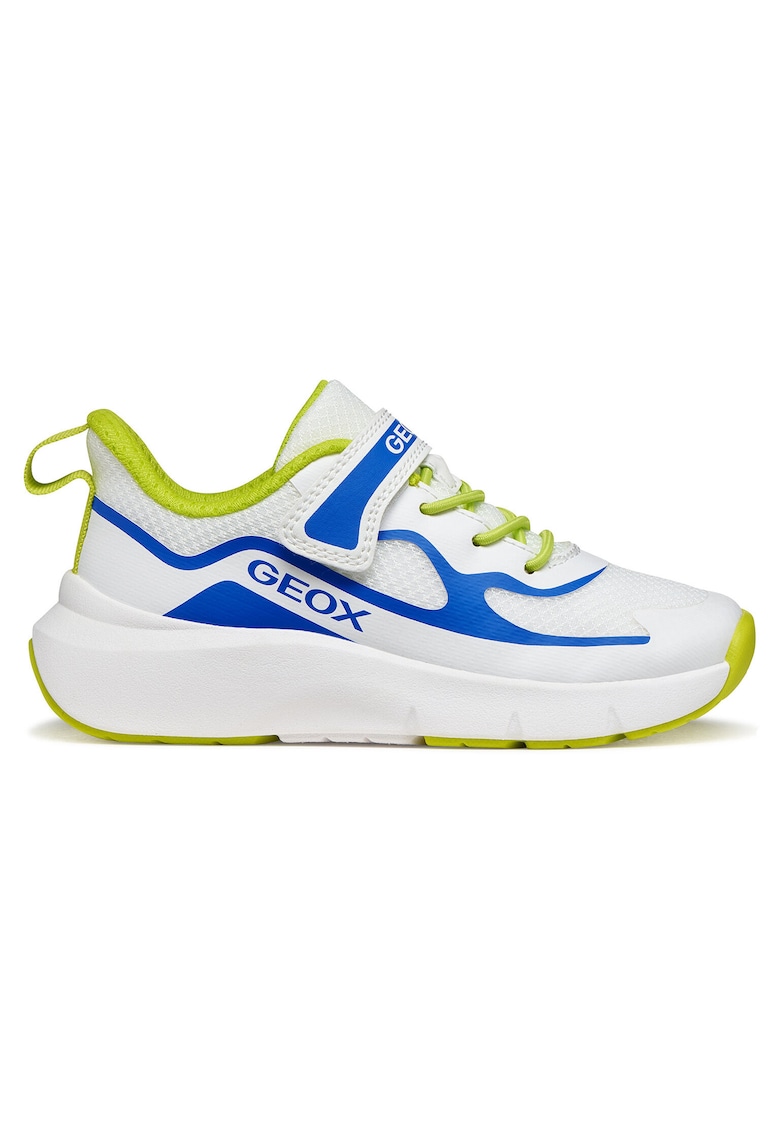 Pantofi sport copii - alb/verde - textil - inchidere velcro