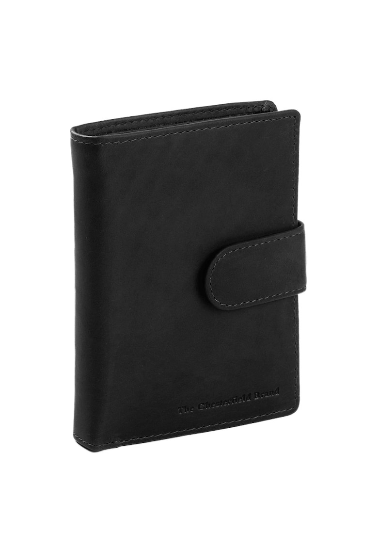 Portofel unisex din piele naturala Ruby - Negru