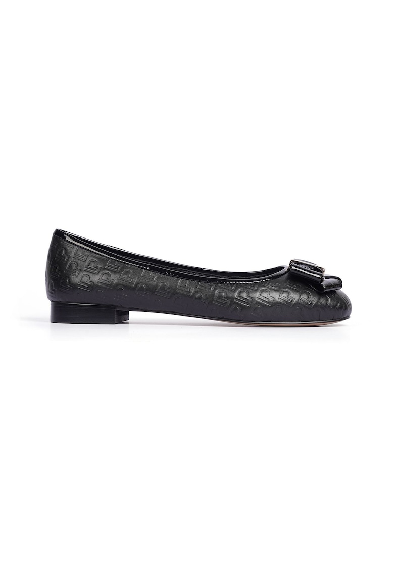 Balerini femei Carissa - piele bej - Bej - Negru