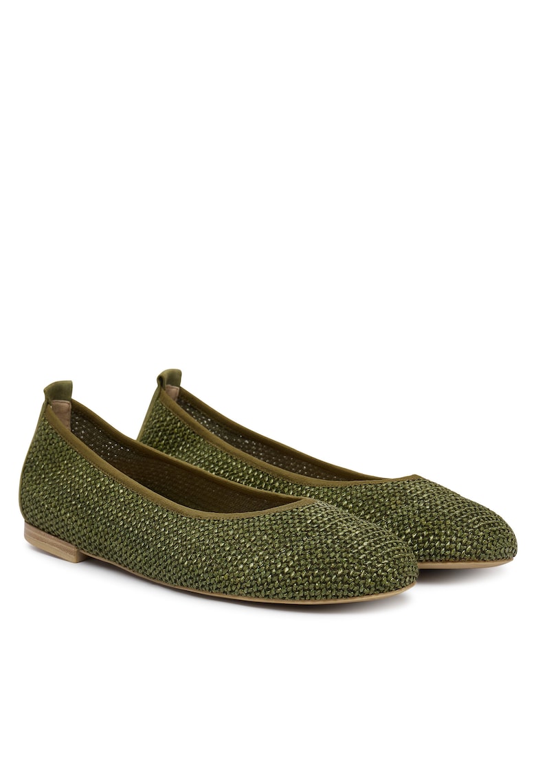 Balerini 9-22112-46 - Kaki - Piele naturala