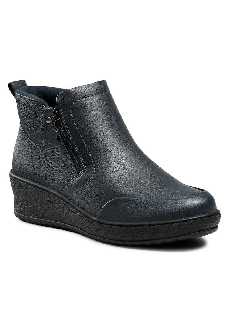 Ghete dama - piele ecologica - albastru -