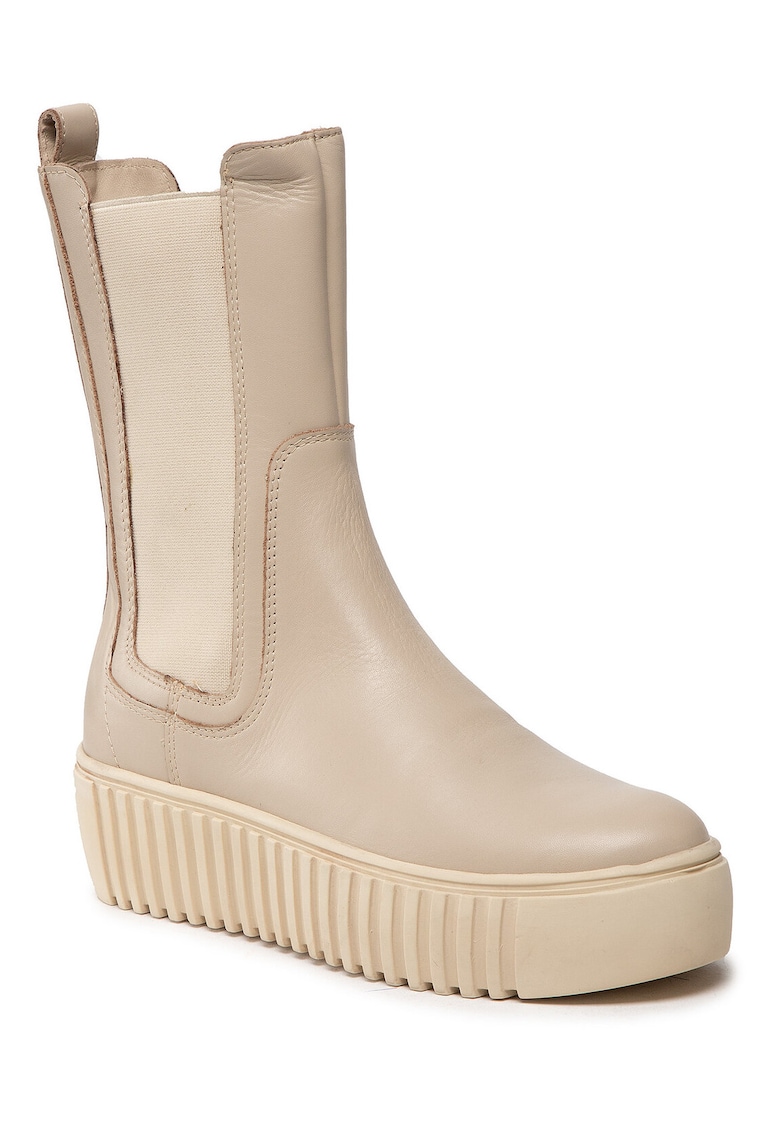 Botine de dama - piele naturala - bej -