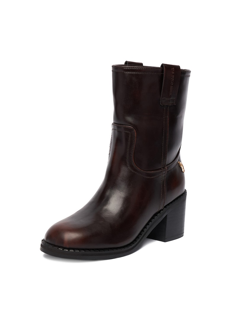 Botine femeie - U S Polo Assn - piele ecologica - maro -