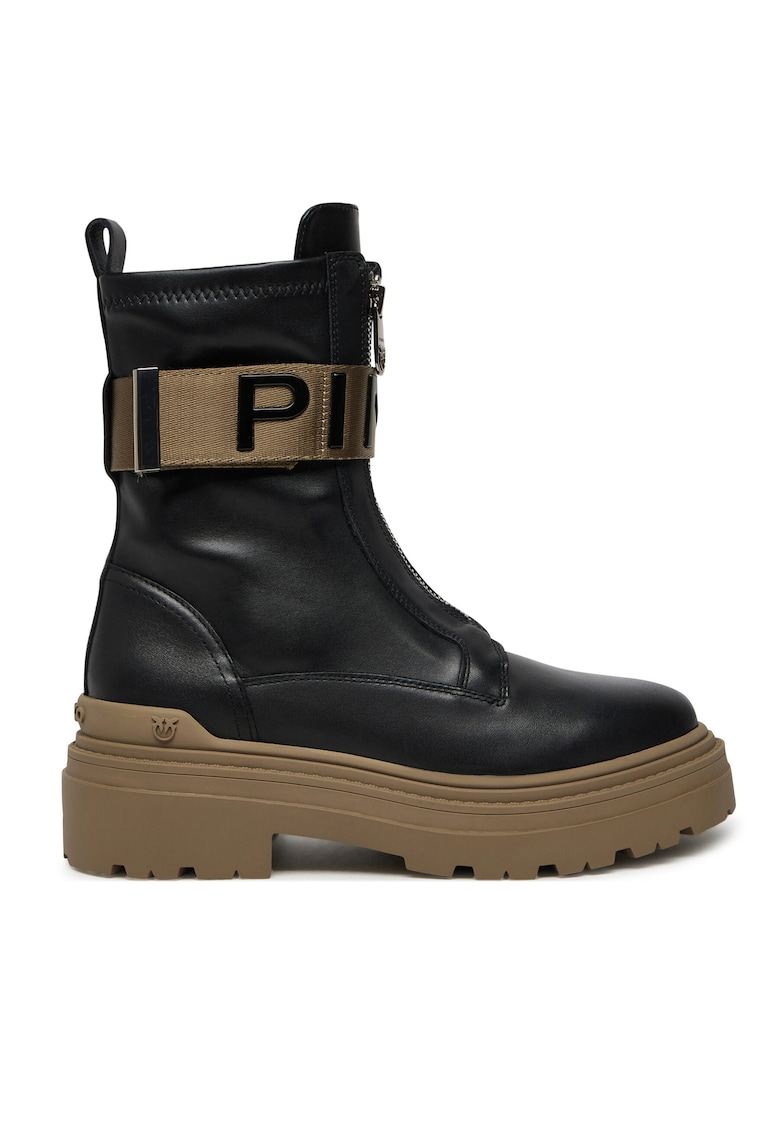 Botine pentru femei - piele naturala - negru -