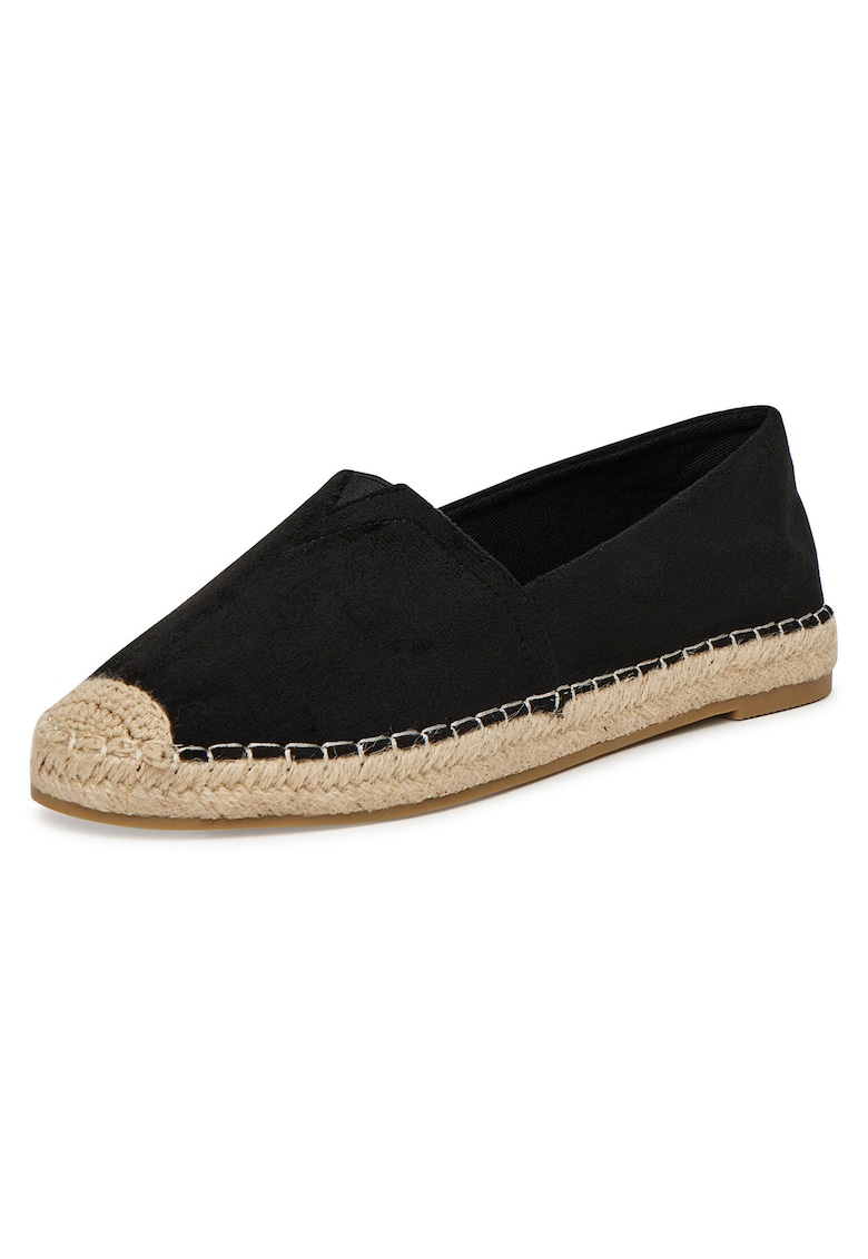 Mocasini dama - din material textil - negru