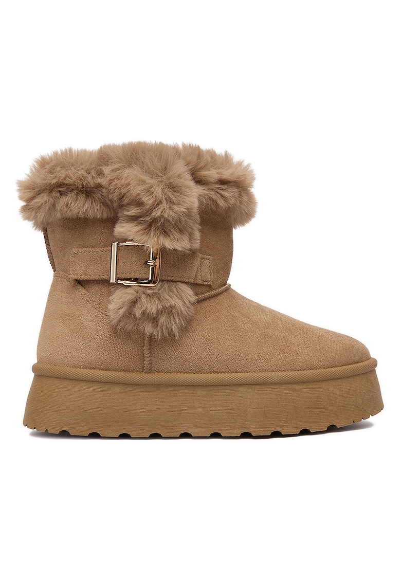 Botine femeie - textil - bej -