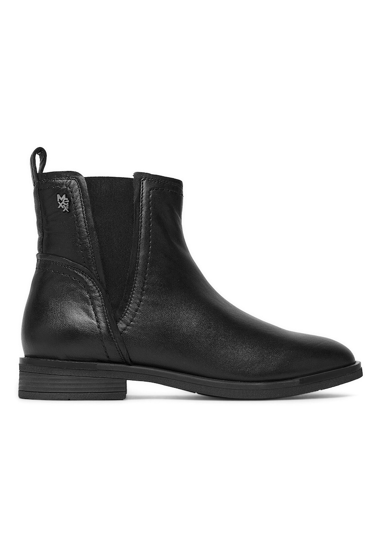 Botine dama - material sintetic - negru - fermoar
