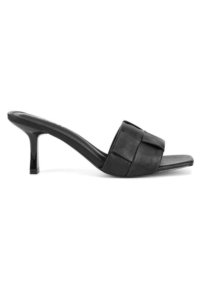 Pantofi dama - toc stiletto - negru - material sintetic