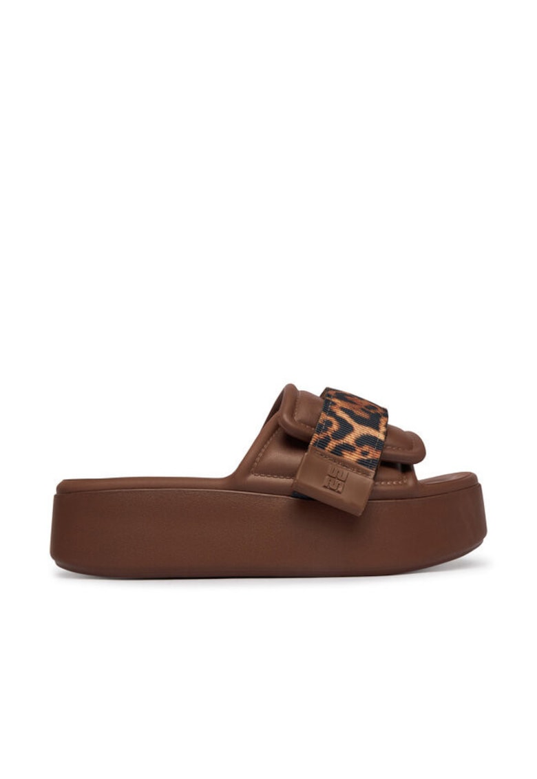 Papuci dama - flatform - maro