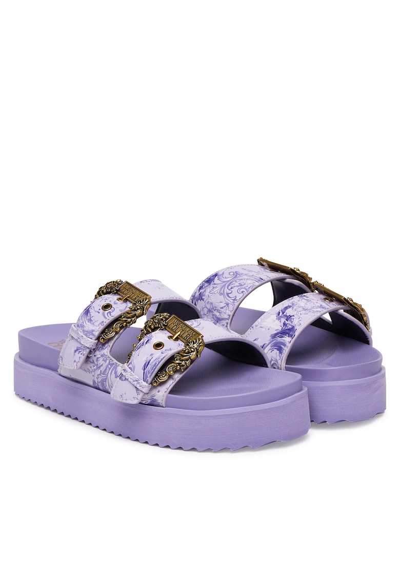 Papuci pentru dama - piele ecologica - violet