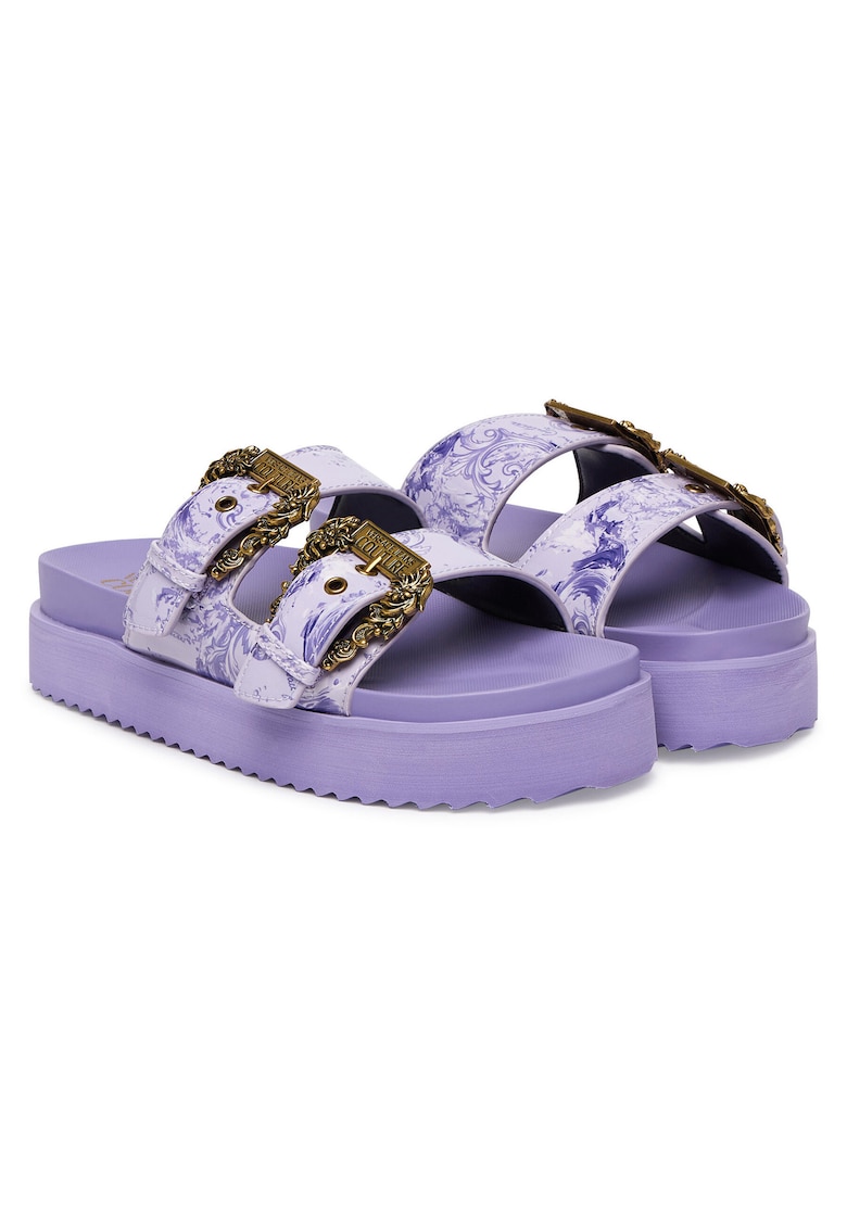 Papuci pentru dama - piele ecologica - violet