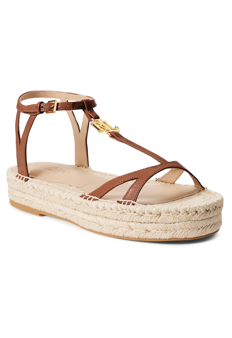 Espadrile femeie - de piele naturala - maro -